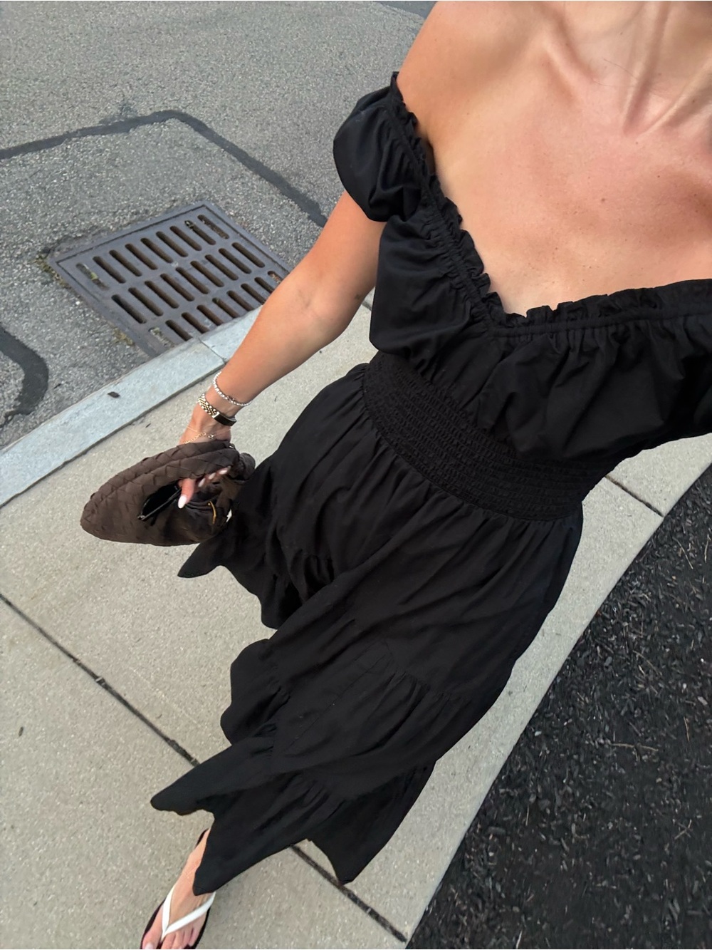 Abercrombie Smocked Tiered Midi Dress